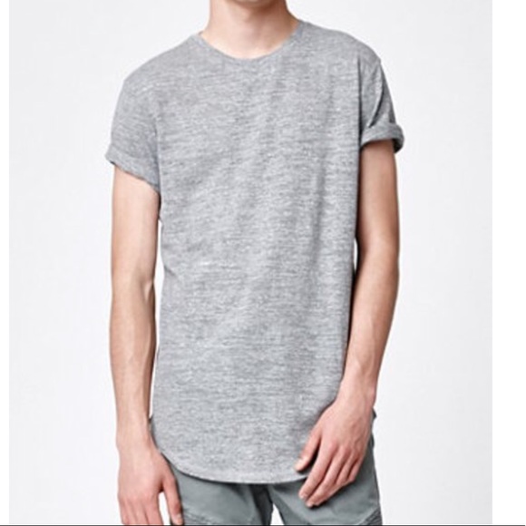 Gray longer length tee on the byas sz M NWOT - Picture 3 of 7